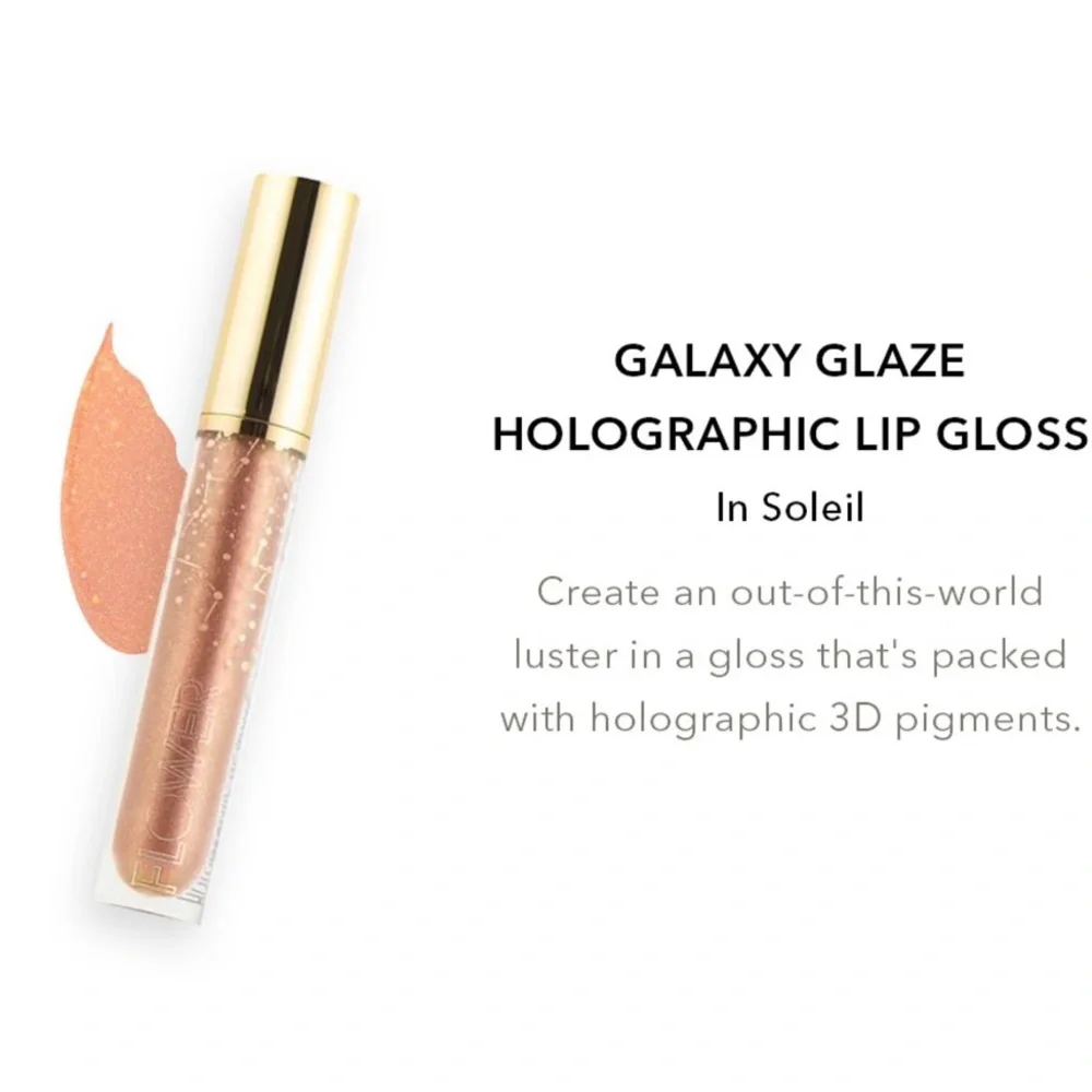 Galaxy glaze holographic lipgloss, number 10 Soleil New
